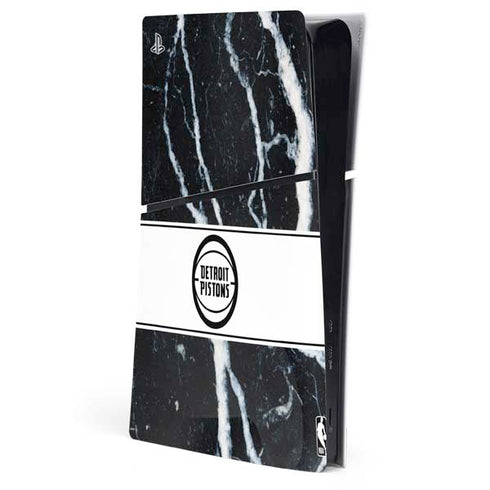 NBA Detroit Pistons Marble PS5 Slim Digital Edition Console Skin