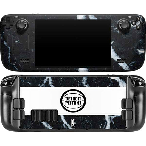 NBA Detroit Pistons Marble Steam Deck Handheld Gaming Computer OLED Skin