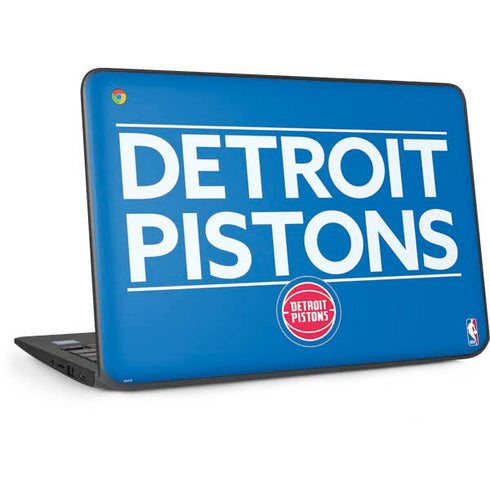 NBA Detroit Pistons Standard - Blue HP Chromebook Skin