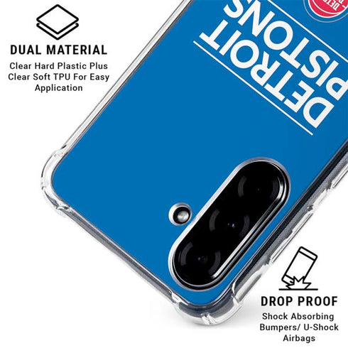 NBA Detroit Pistons Standard - Blue Galaxy A36 5G Clear Case