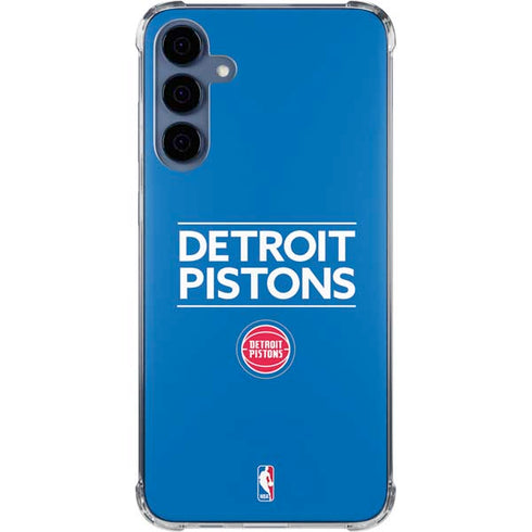 NBA Detroit Pistons Standard - Blue Galaxy A55 5G Clear Case