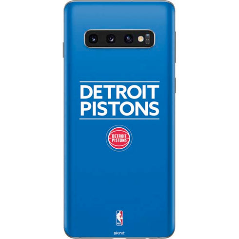 NBA Detroit Pistons Standard - Blue Galaxy S10 Skin