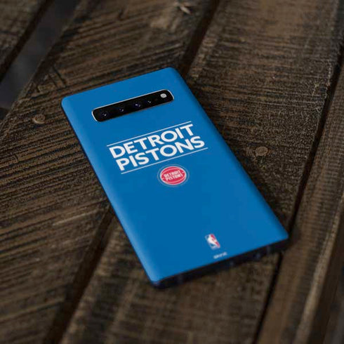 NBA Detroit Pistons Standard - Blue Galaxy S10 Skin