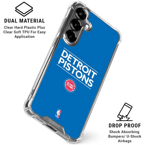 NBA Detroit Pistons Standard - Blue Galaxy S26 Plus Clear Case