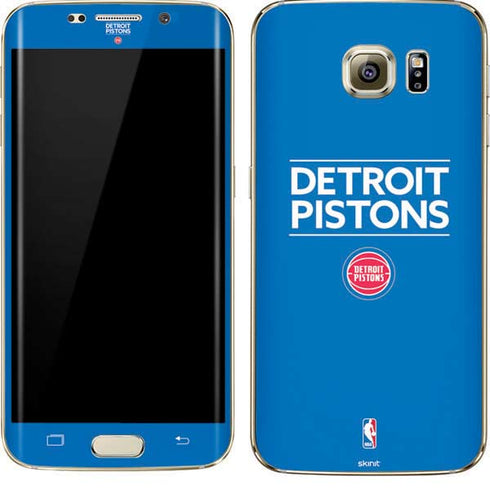 NBA Detroit Pistons Standard - Blue Galaxy S7 Edge Skin
