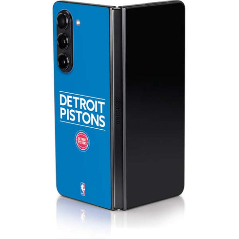 NBA Detroit Pistons Standard - Blue Galaxy Z Fold5 5G Skin