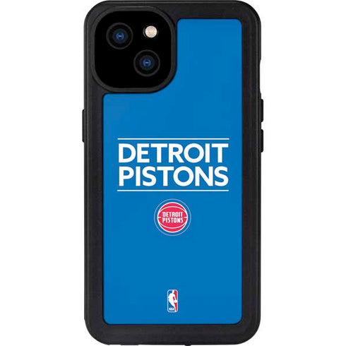 NBA Detroit Pistons Standard - Blue iPhone 15 Plus Waterproof Case