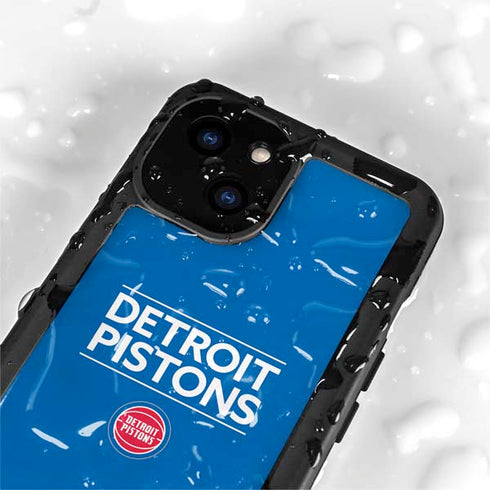 NBA Detroit Pistons Standard - Blue iPhone 15 Plus Waterproof Case
