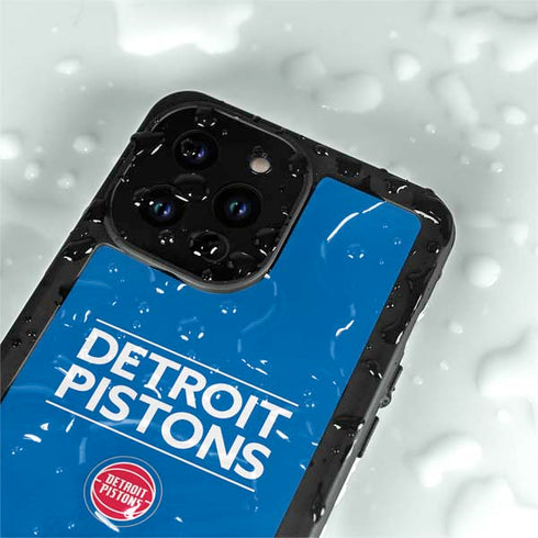 NBA Detroit Pistons Standard - Blue iPhone 15 Pro Waterproof Case