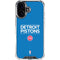 NBA Detroit Pistons Standard - Blue iPhone 16 Clear Case