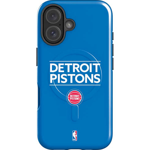 NBA Detroit Pistons Standard - Blue iPhone 16 Magsafe Impact Case