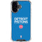 NBA Detroit Pistons Standard - Blue iPhone 16 Plus Clear Case