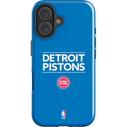 NBA Detroit Pistons Standard - Blue iPhone 16 Plus Impact Case
