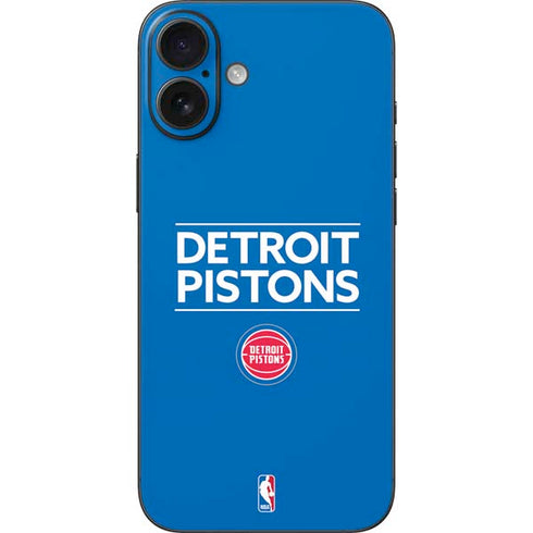 NBA Detroit Pistons Standard - Blue iPhone 16 Plus Skin