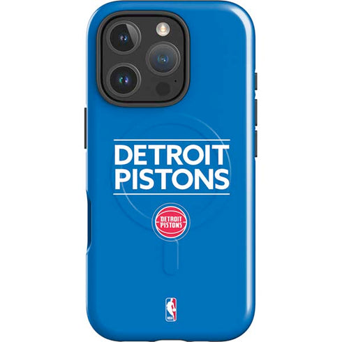 NBA Detroit Pistons Standard - Blue iPhone 16 Pro Magsafe Impact Case