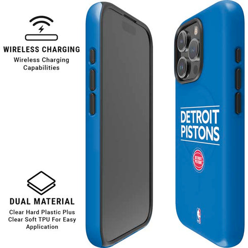 NBA Detroit Pistons Standard - Blue iPhone 16 Pro Magsafe Impact Case