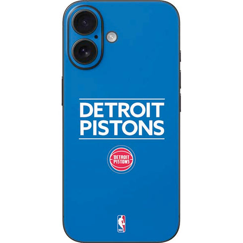 NBA Detroit Pistons Standard - Blue iPhone 16 Skin