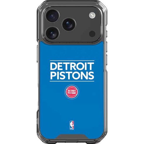 NBA Detroit Pistons Standard - Blue iPhone 18 Pro Clear Case