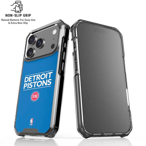 NBA Detroit Pistons Standard - Blue iPhone 18 Pro Clear Case