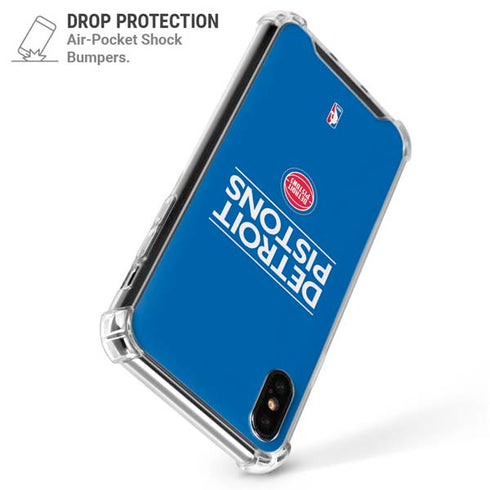 NBA Detroit Pistons Standard - Blue iPhone X/XS Clear Case
