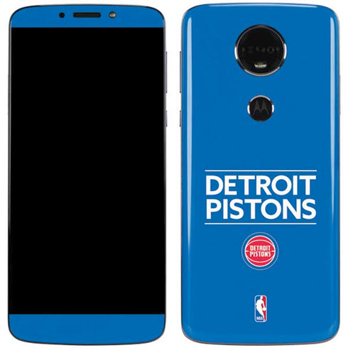 NBA Detroit Pistons Standard - Blue Moto E5 Plus Skin