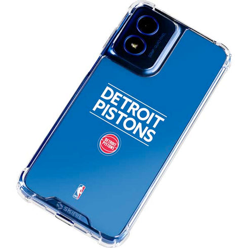 NBA Detroit Pistons Standard - Blue Moto G Play 4G (2024) Clear Case