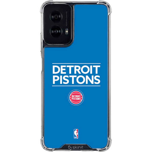 NBA Detroit Pistons Standard - Blue Moto G Power 5G (2024) Clear Case