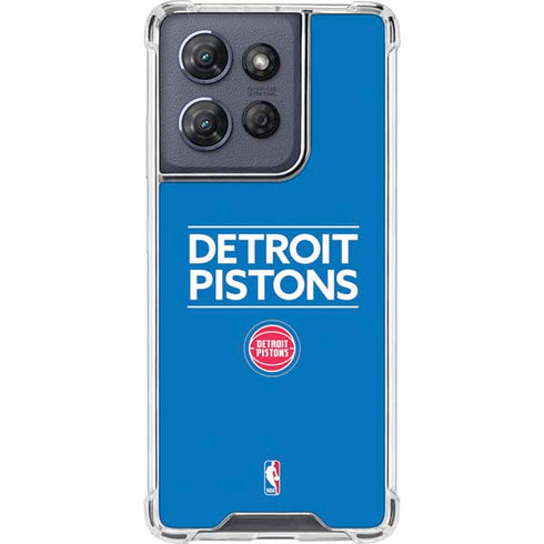 NBA Detroit Pistons Standard - Blue Moto G Power 5G (2025) Clear Case