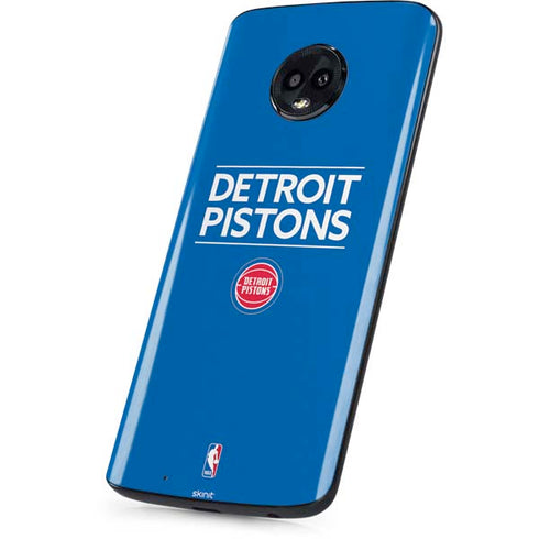 NBA Detroit Pistons Standard - Blue Moto G6 Skin