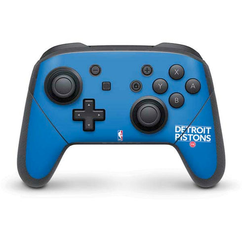 NBA Detroit Pistons Standard - Blue Nintendo Switch Pro Controller Skin