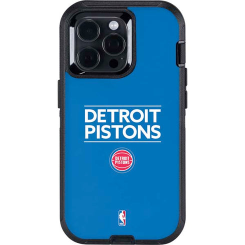 NBA Detroit Pistons Standard - Blue Otterbox Defender iPhone Skin