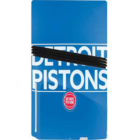 NBA Detroit Pistons Standard - Blue PS5 Pro Disk Console Skin