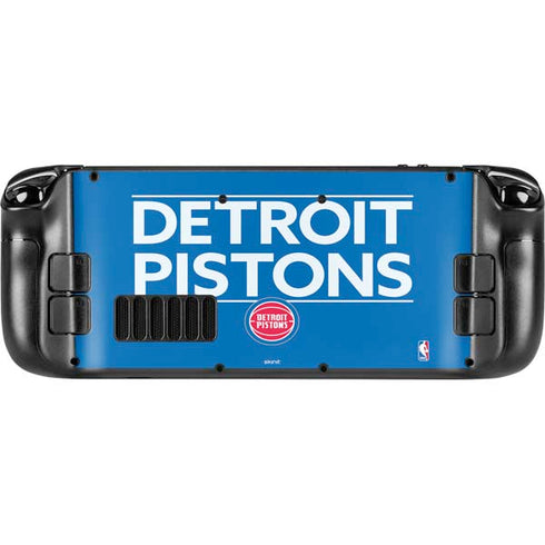 NBA Detroit Pistons Standard - Blue Steam Deck Handheld Gaming Computer Skin