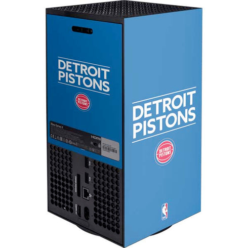 NBA Detroit Pistons Standard - Blue XBox Series X Digital Edition Console Skin