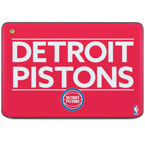 NBA Detroit Pistons Standard - Red HP Chromebook Skin
