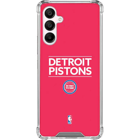 NBA Detroit Pistons Standard - Red Galaxy A16 5G Clear Case