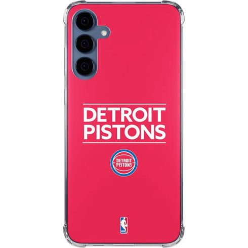 NBA Detroit Pistons Standard - Red Galaxy A35 5G Clear Case