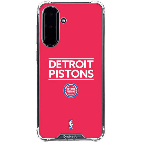 NBA Detroit Pistons Standard - Red Galaxy A36 5G Clear Case