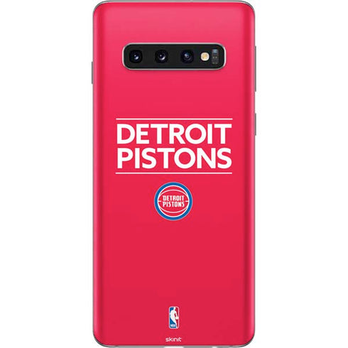 NBA Detroit Pistons Standard - Red Galaxy S10 Skin