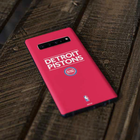 NBA Detroit Pistons Standard - Red Galaxy S10 Skin