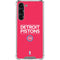 NBA Detroit Pistons Standard - Red Galaxy S24 FE Clear Case