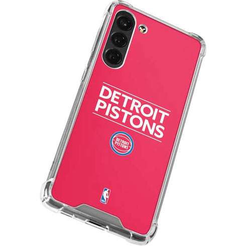 NBA Detroit Pistons Standard - Red Galaxy S24 FE Clear Case