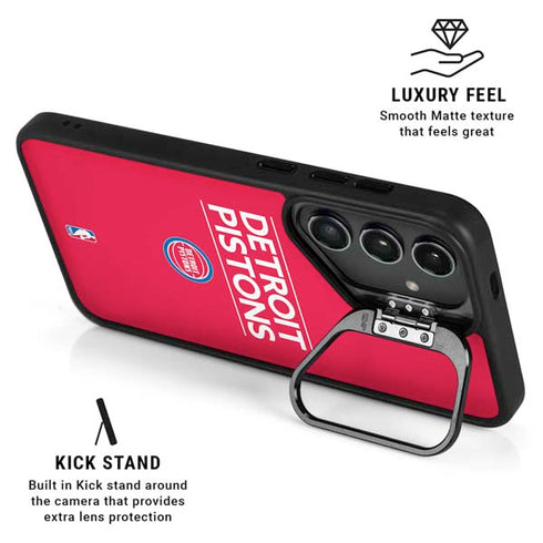 NBA Detroit Pistons Standard - Red Galaxy S25 Plus Kickstand Case