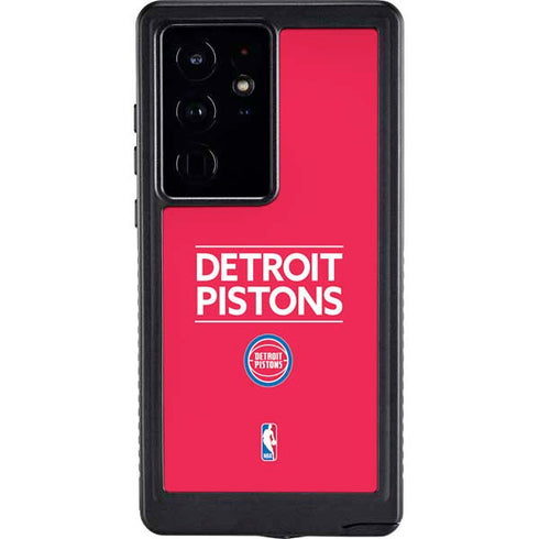 NBA Detroit Pistons Standard - Red Galaxy S24 Ultra Waterproof Case