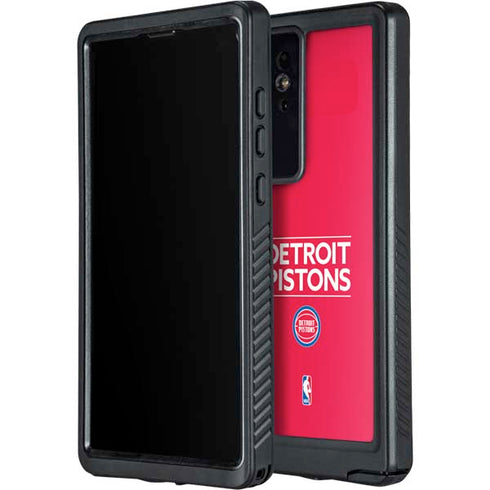 NBA Detroit Pistons Standard - Red Galaxy S24 Ultra Waterproof Case