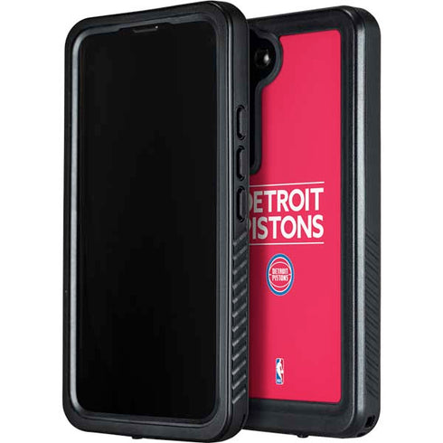 NBA Detroit Pistons Standard - Red Galaxy S24 Waterproof Case