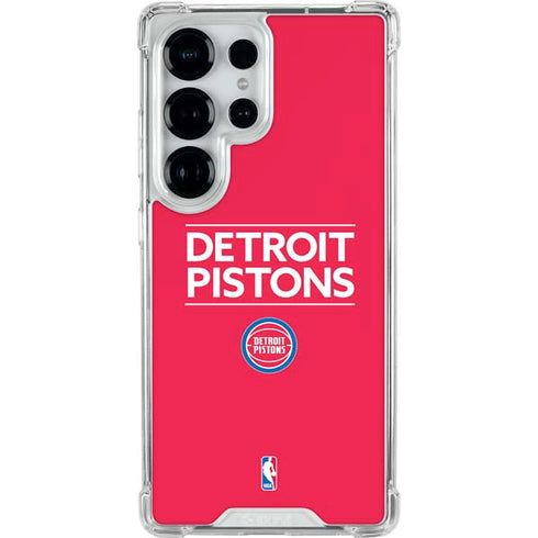 NBA Detroit Pistons Standard - Red Galaxy S25 Ultra Clear Case