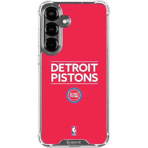 NBA Detroit Pistons Standard - Red Galaxy S26 Clear Case