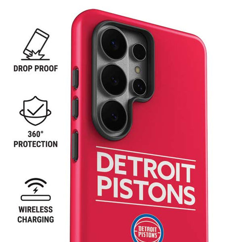 NBA Detroit Pistons Standard - Red Galaxy S26 Ultra Impact Case