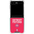 NBA Detroit Pistons Standard - Red Galaxy Z Flip6 Clear Case